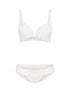 Ensemble en dentelle et à lanières - blanc - 1