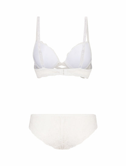 Ensemble en dentelle et à lanières - blanc - 2
