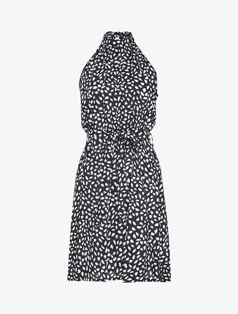 Robe cintrée à col américain - noir - 2