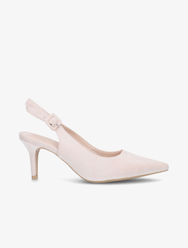 Sandales pailletées à talon kitten heel - beige - 6