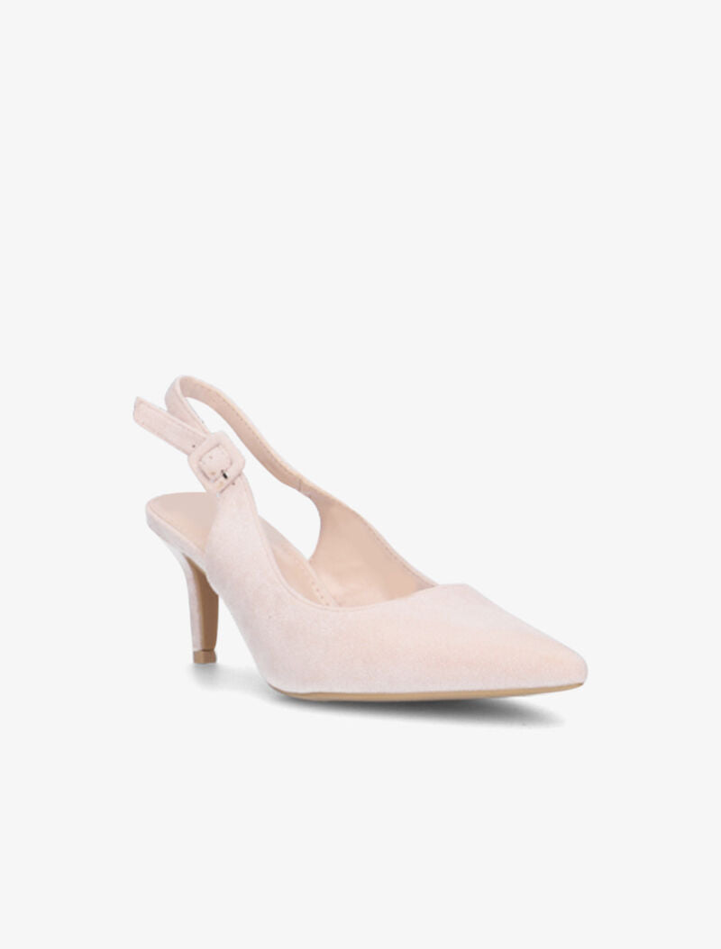 Sandales pailletées à talon kitten heel - beige - 2