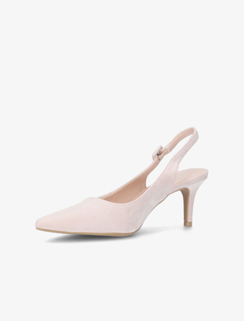Sandales pailletées à talon kitten heel - beige - 3