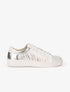 Sneakers à zébrures brillantes et paillettes - blanc - 1