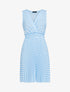 Robe imprimée et gaufrée - bleu ciel - 1