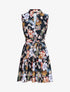 Robe patineuse à imprimé floral graphique - noir - 3