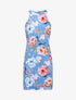 Robe côtelée à imprimés - bleu ciel - 3