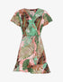 Robe style portefeuille à imprimé estivale - rose - 3