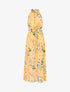 Robe longue à col américain - orange - 1
