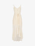 Robe longue à volant imprimé losanges - ecru - 3