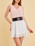Tunique color block asymétrique - rose - 1