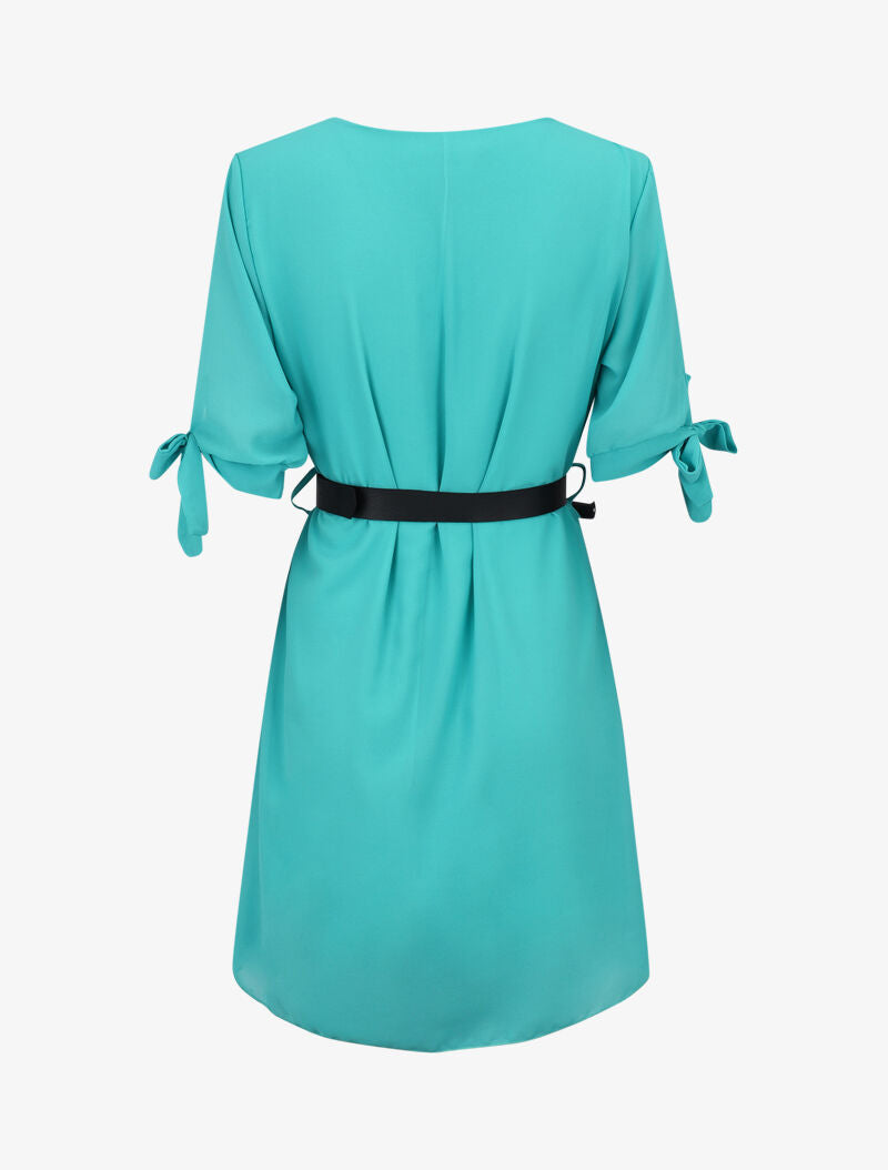 Robe en voile à détail chaîne - vert menthe - 2