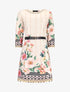 Robe droite à imprimé divers - beige - 3