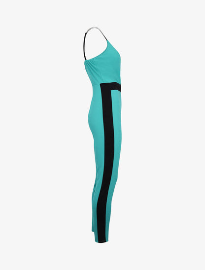 Combinaison slim color block - vert - 3