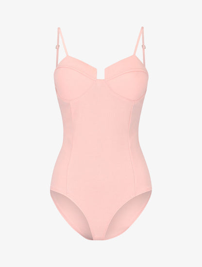 Body à décolleté corbeille - rose - 3