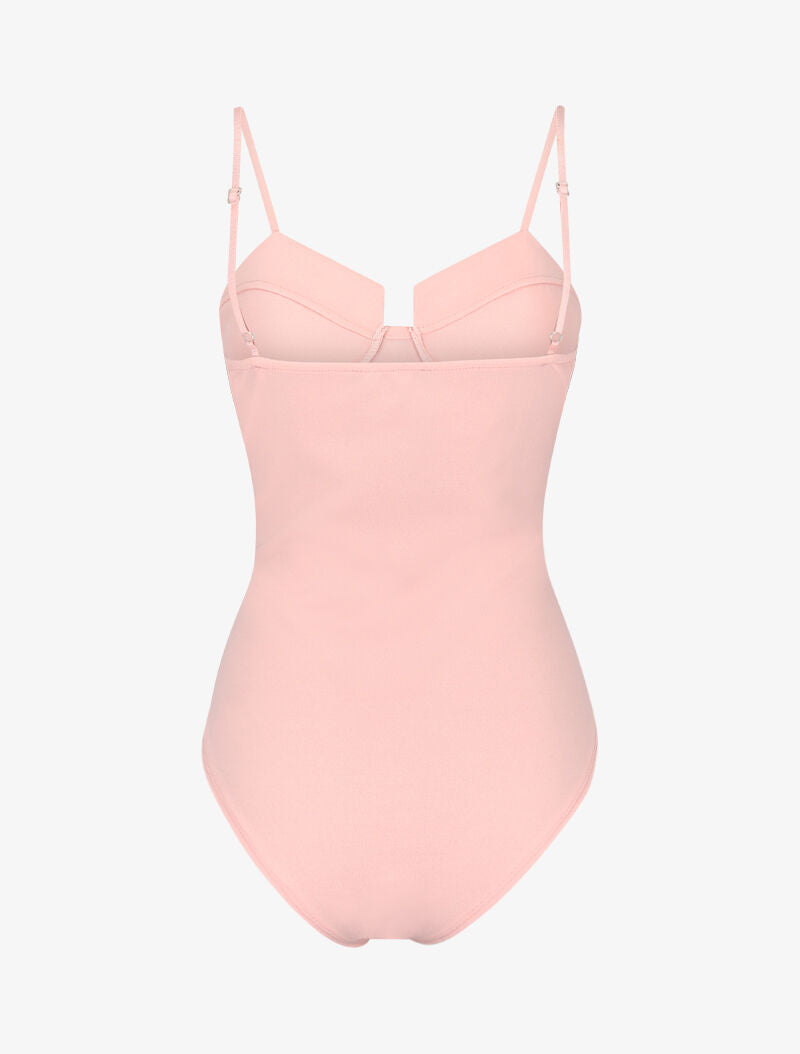 Body à décolleté corbeille - rose - 2