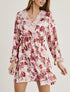 Robe satinée à imprimés - rose - 1