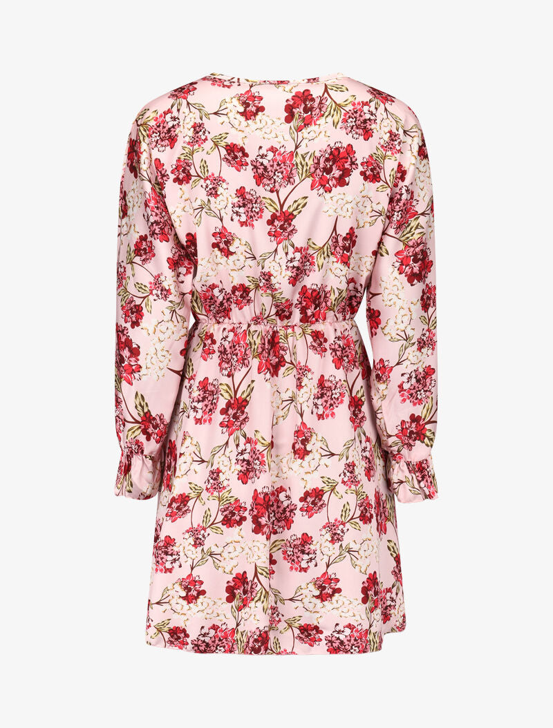 Robe satinée à imprimés - rose - 3