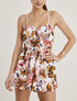 Combishort à imprimé floral - blanc - 1