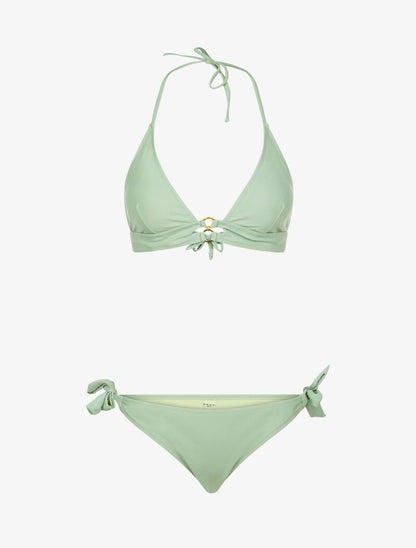 Bikini à détails métalliques - vert amande - 1