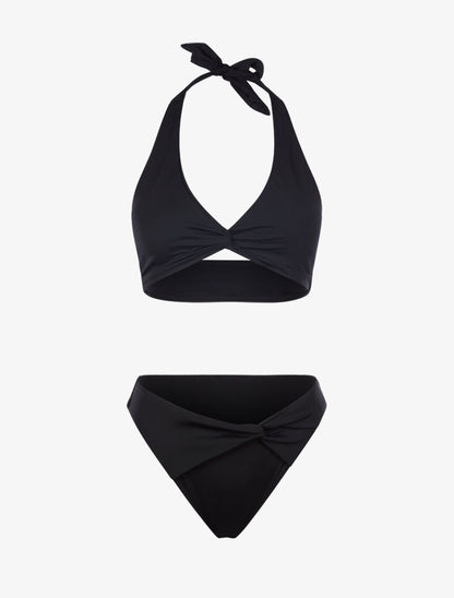 Bikini à effet torsadé - noir - 3