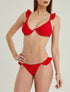 Bikini volanté et tanga - rouge - 1