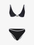 Bikini à liserés contrastants - noir - 1