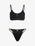 Bikini texturé et tanga - noir - 3