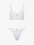 Bikini texturé et tanga - blanc - 3