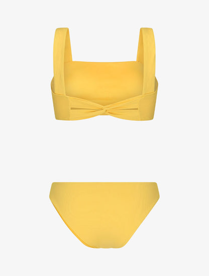 Bikini bandeau côtelé - moutarde - 2
