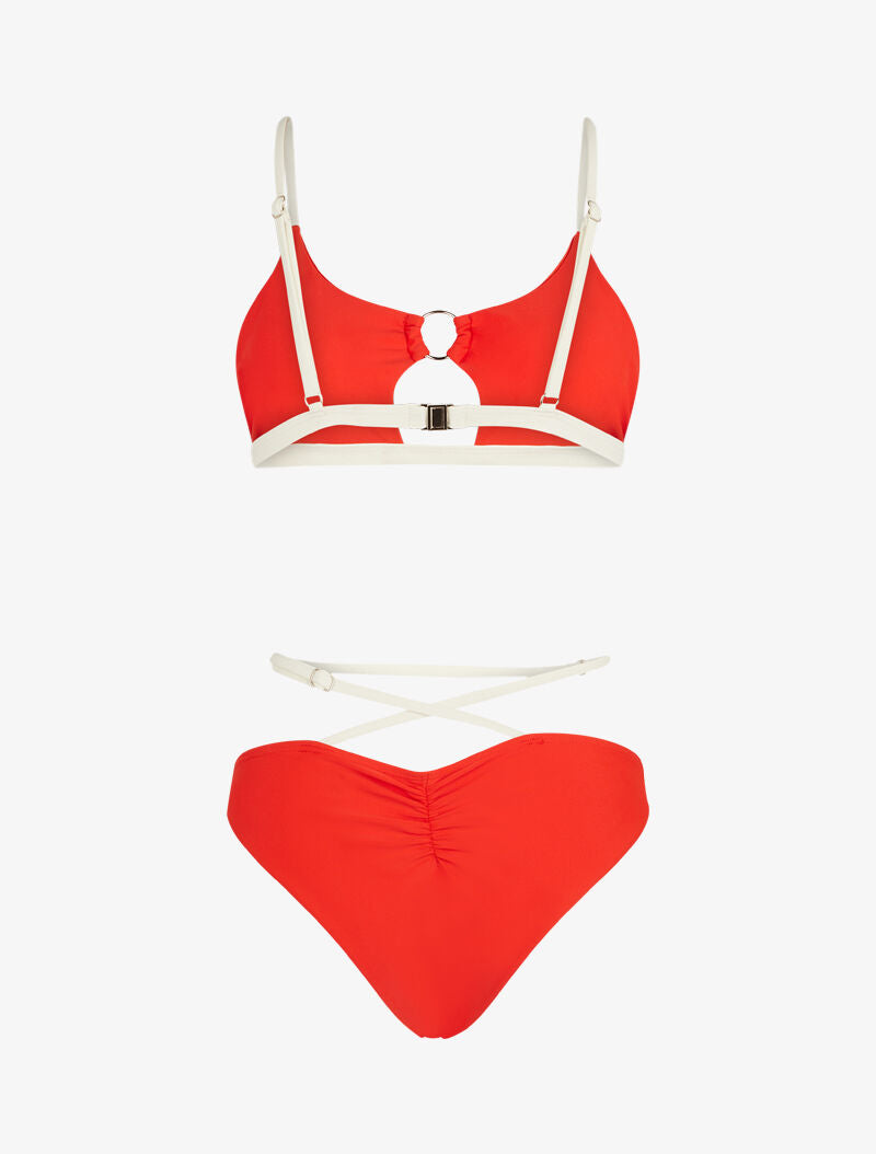Bikini brassière à découpe - orange - 2