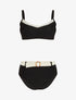 Bikini brassière et culotte montante ceinturée - noir - 3