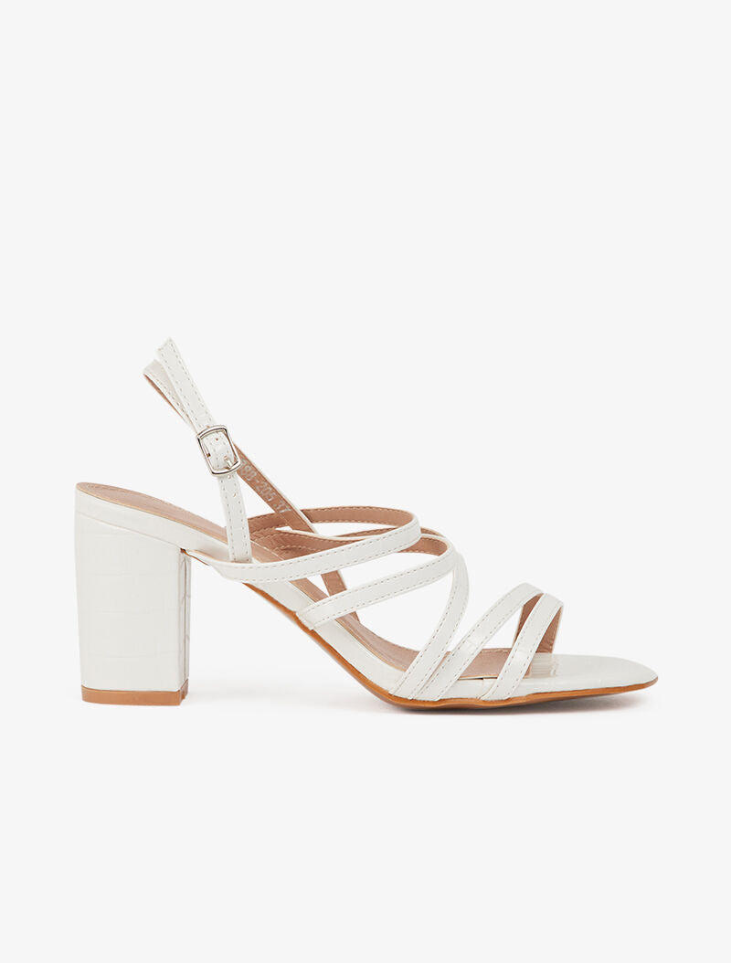 Sandales à multi brides minimalistes - blanc - 1