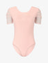 Body à manches plissées en tulle - rose - 3