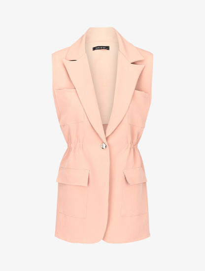 Blazer cintrée stylisée - rose - 3