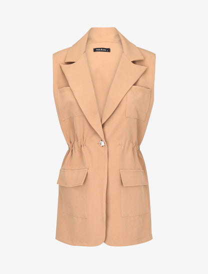 Blazer cintrée stylisée - taupe - 1