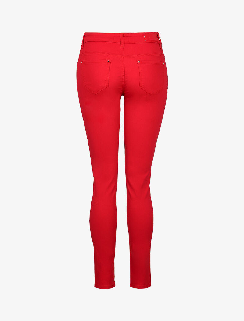 Jean taille haute extra long - rouge - 2