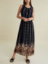 Robe à imprimés style baroque - noir - 4