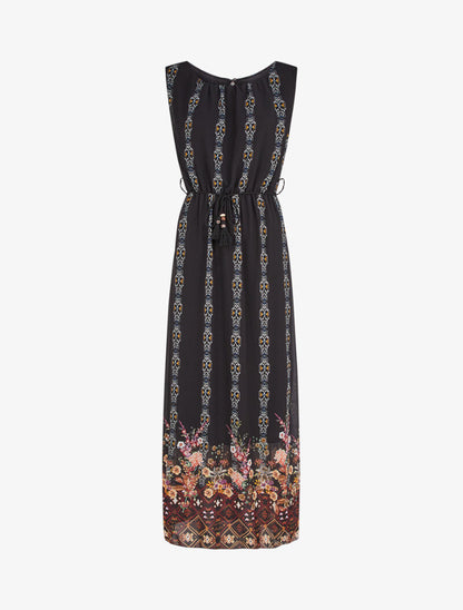 Robe à imprimés style baroque - noir - 2