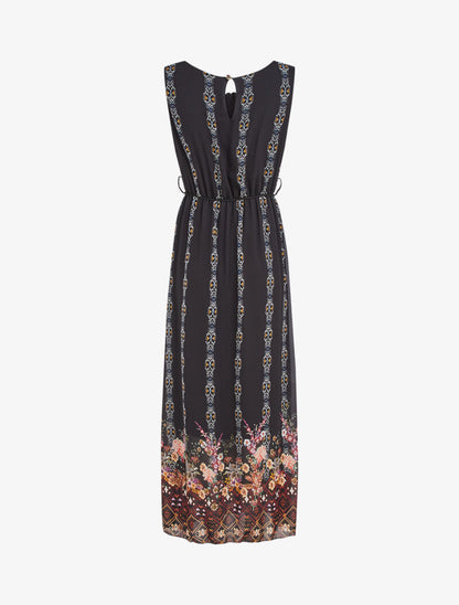 Robe à imprimés style baroque - noir - 3