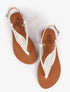 Nu-pieds à double feuille strassées - blanc - 5