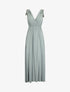 Robe longue à bretelles et pampilles - kaki - 3