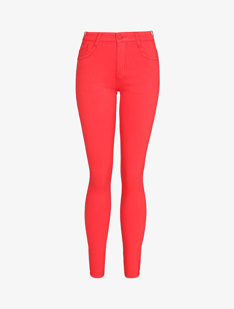 Jean slim uni - rouge - 3