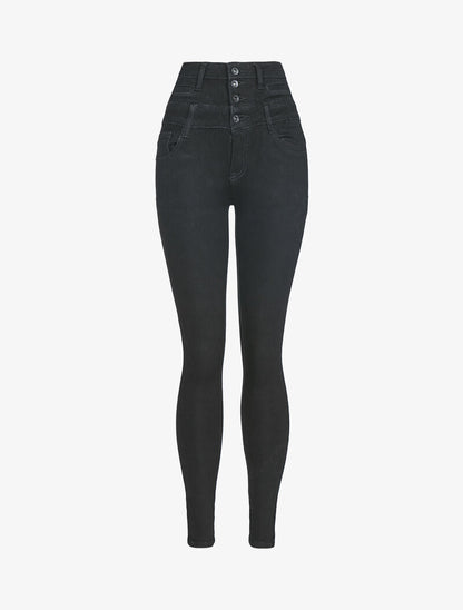 Jean skinny à taille empire - noir - 3