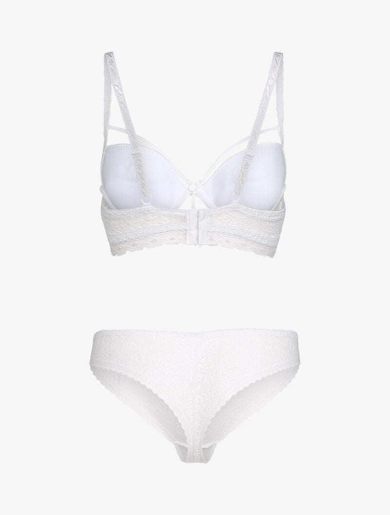 Ensemble en dentelle à détail lace - blanc - 2