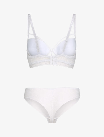 Ensemble en dentelle à détail lace - blanc - 2