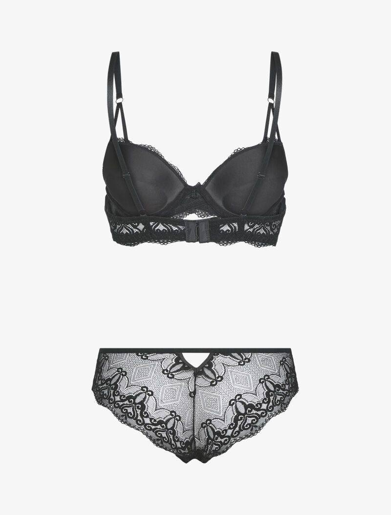 Ensemble en dentelle baroque - noir - 2