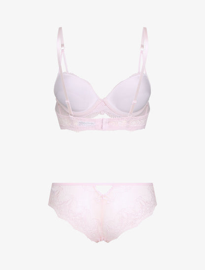 Ensemble en dentelle baroque - rose - 2