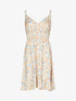 Robe légère fleurie à cache coeur - orange - 1