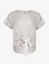 Blouse avant à nouer - beige - 1
