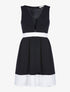 Robe évasée décolleté transparent - noir - 3